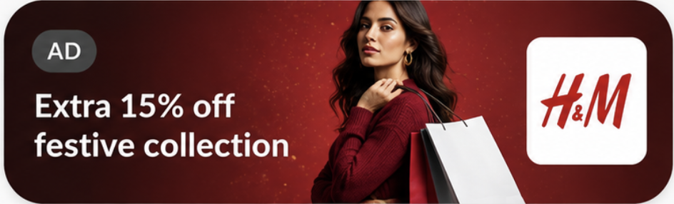 Extra 15% off festive collection